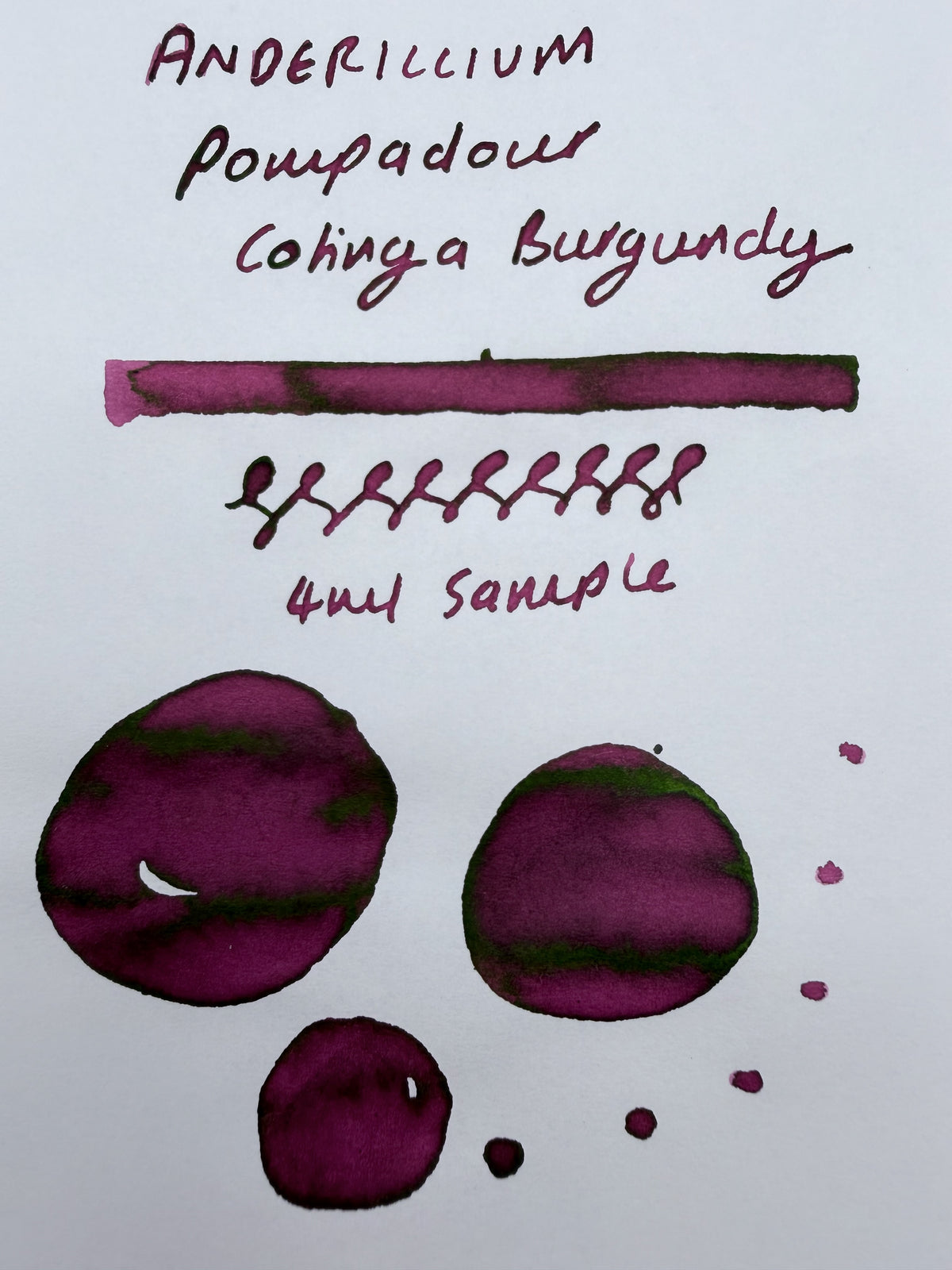 Anderillium Avian Series Pompadour Cotinga Burgundy - 4ml Fountain Pen Ink Sample