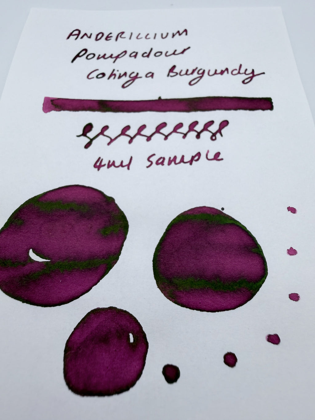 Anderillium Avian Series Pompadour Cotinga Burgundy - 4ml Fountain Pen Ink Sample
