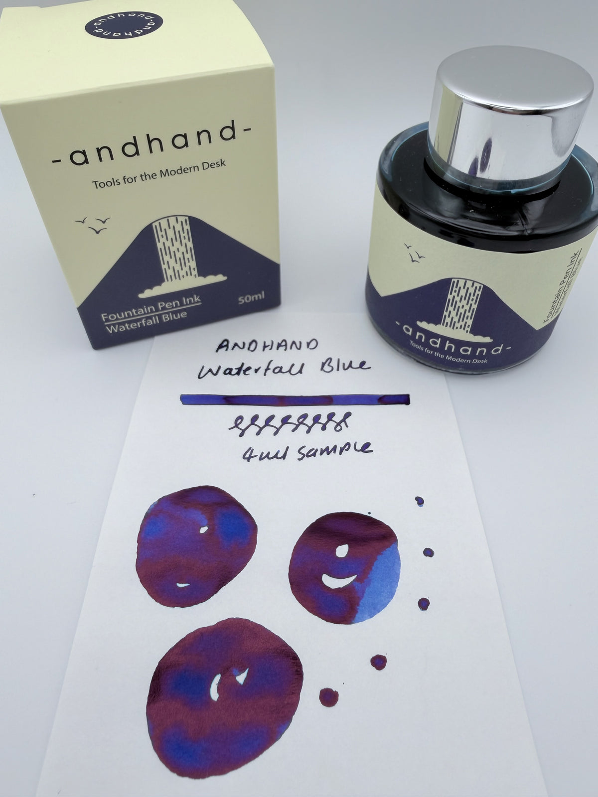 Andhand Waterfall Blue — 4ml Fountain Pen Ink Sample