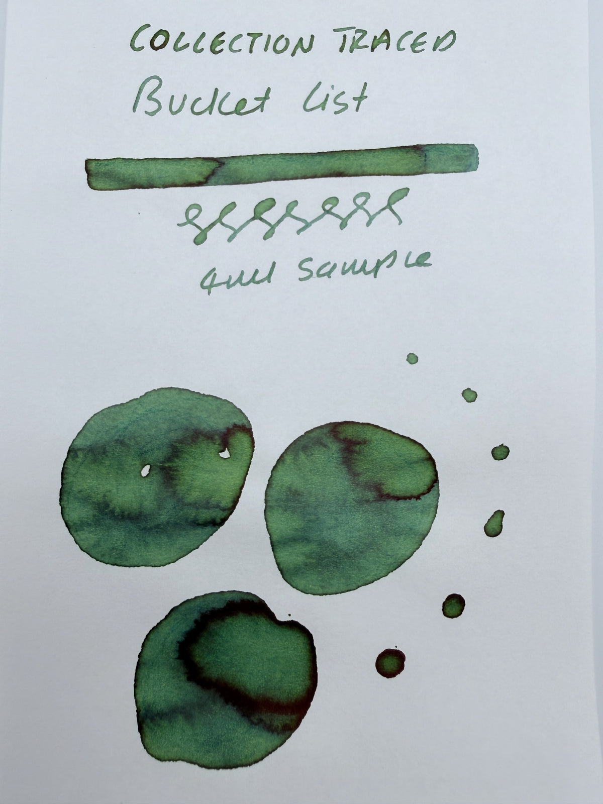 Collection Traced Bucket List - 4ml Fountain Pen Ink Sample