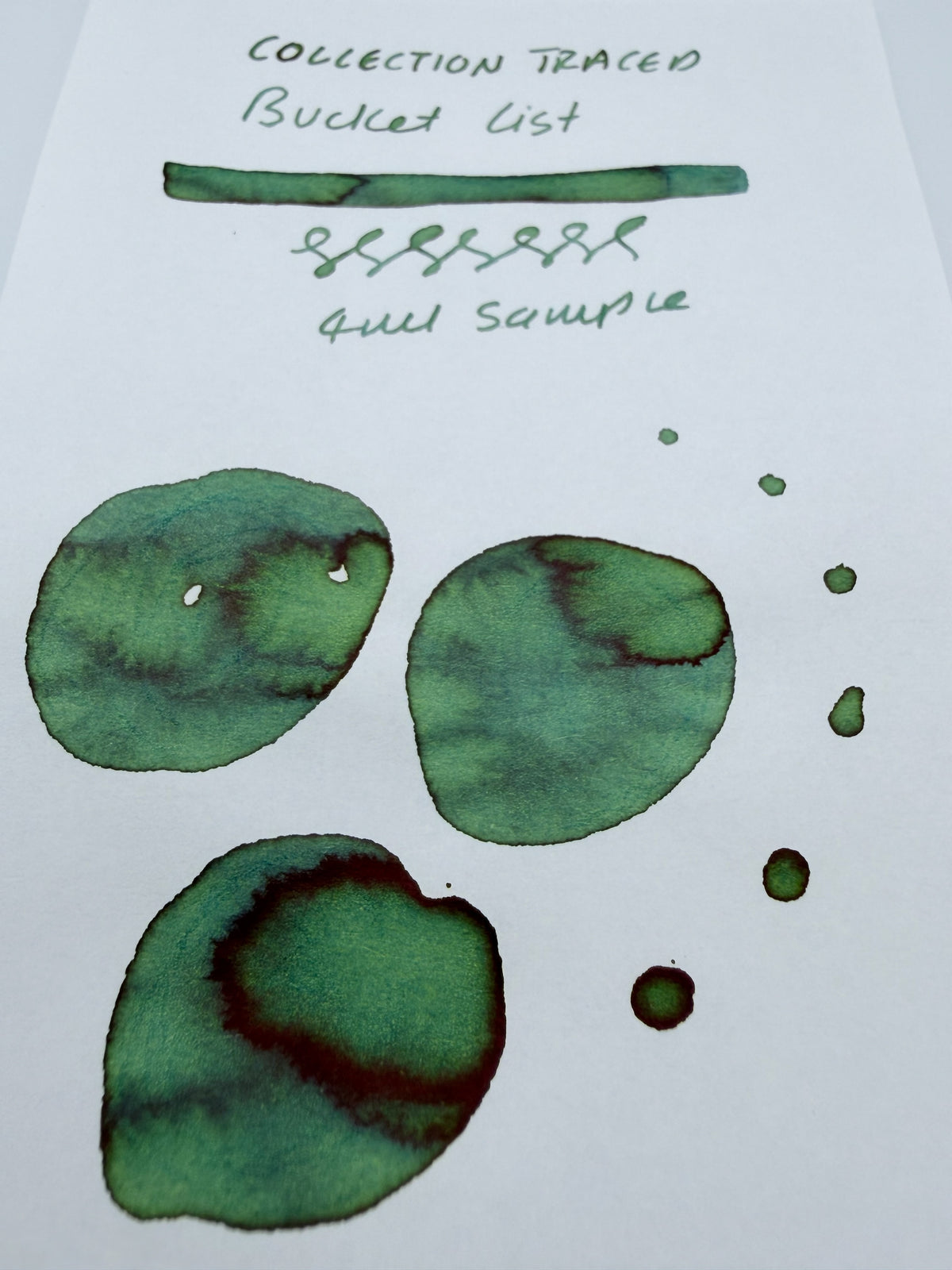 Collection Traced Bucket List - 4ml Fountain Pen Ink Sample