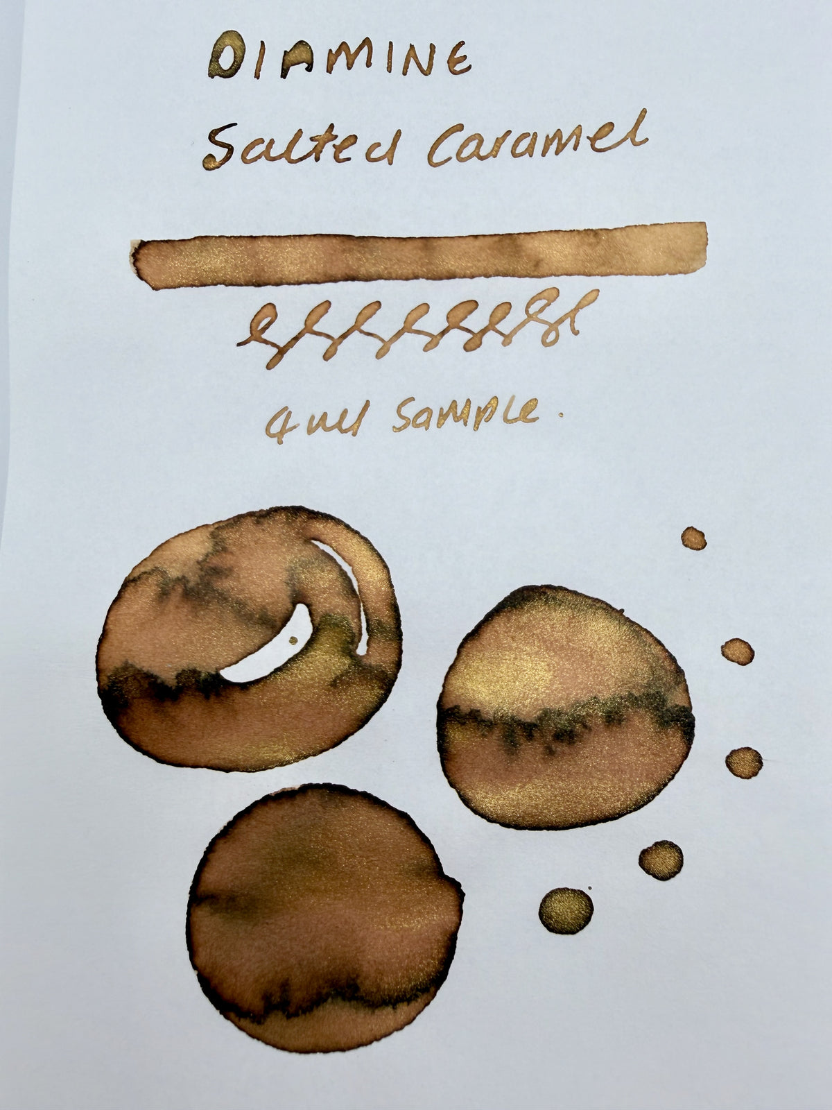 Diamine Salted Caramel — 4ml Fountain Pen Ink Sample