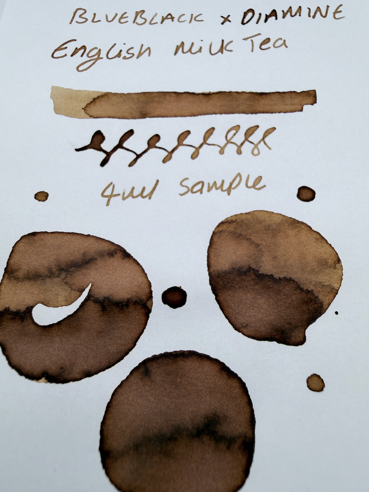 Diamine x BlueBlack English Milk Tea — 4ml Fountain Pen Ink Sample