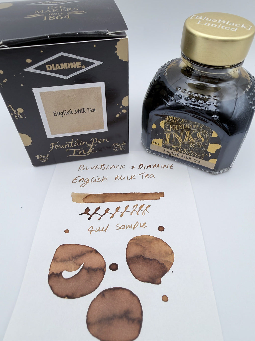 Diamine x BlueBlack English Milk Tea — 4ml Fountain Pen Ink Sample
