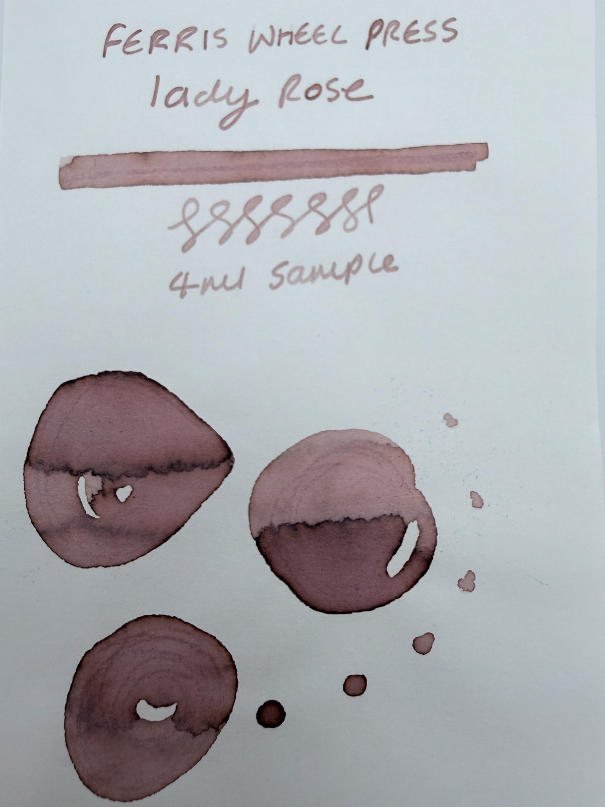 Ferris Wheel Press Gourmet Summer Lady Rose - 4ml Fountain Pen Ink Sample