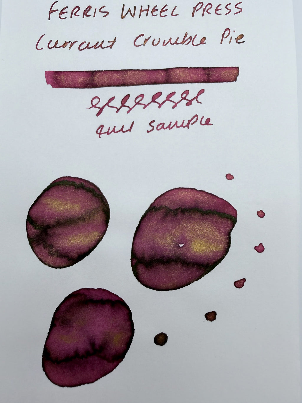 Ferris Wheel Press Everyday Collection Currant Crumble Pie - 4ml Fountain Pen Ink Sample