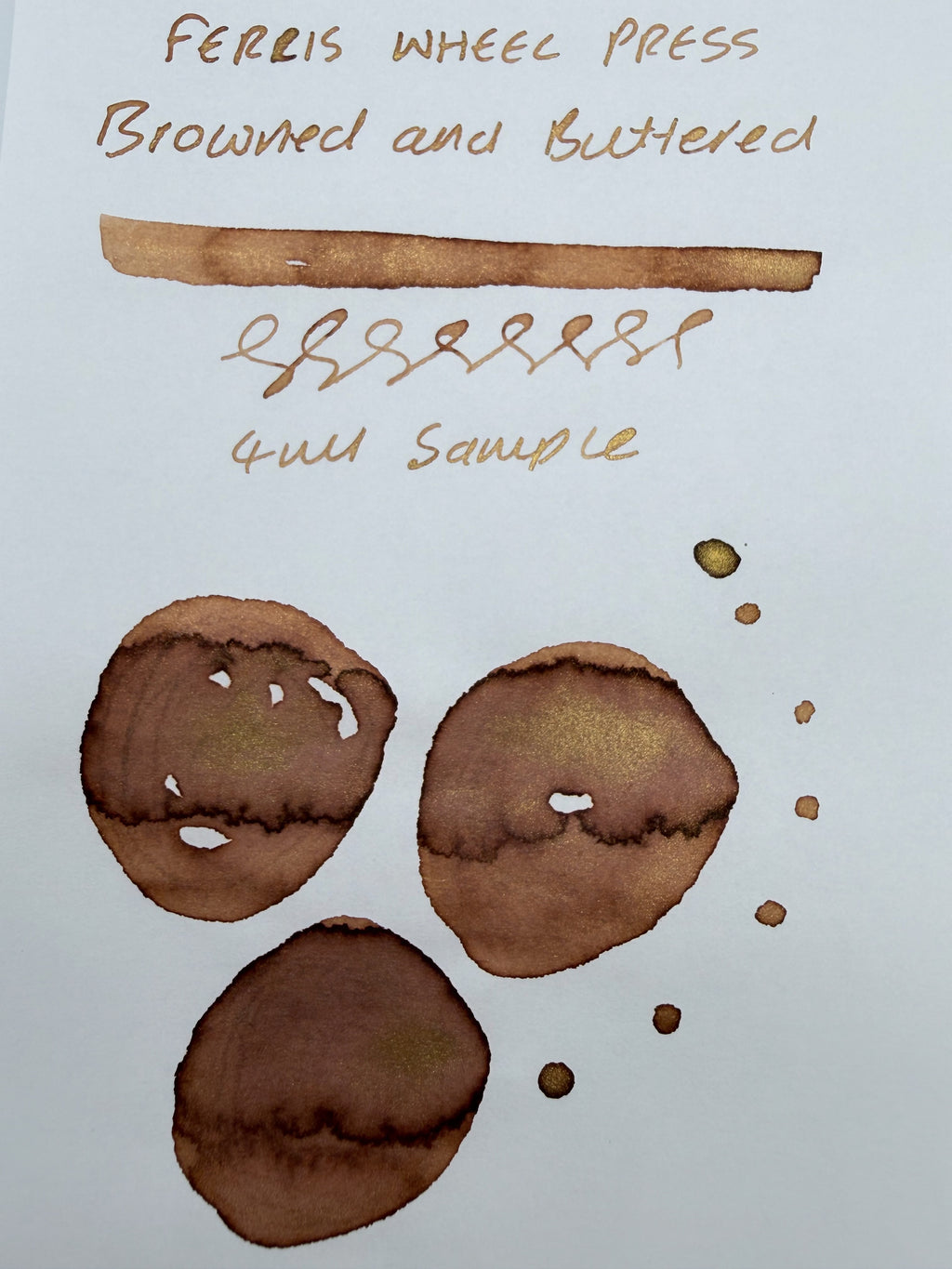 Ferris Wheel Press Everyday Browned and Buttered - 4ml Fountain Pen Ink Sample