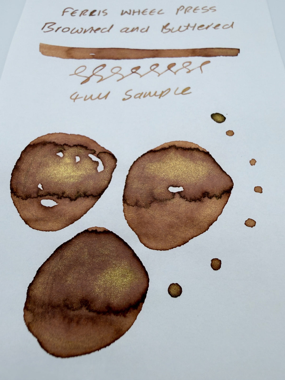 Ferris Wheel Press Everyday Browned and Buttered - 4ml Fountain Pen Ink Sample