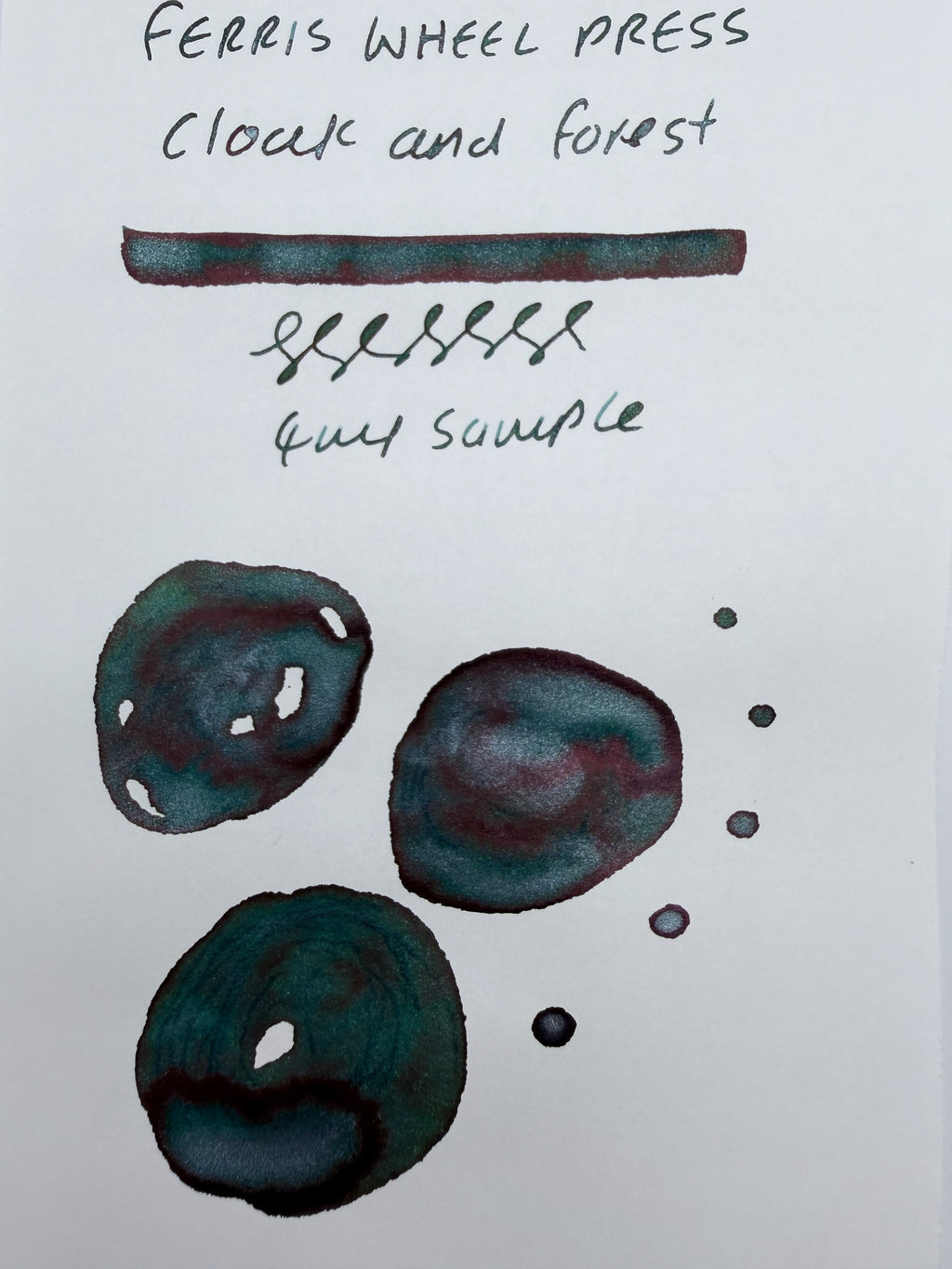 Ferris Wheel Press FerriTales Cloak and Forest - 4ml Fountain Pen Ink Sample