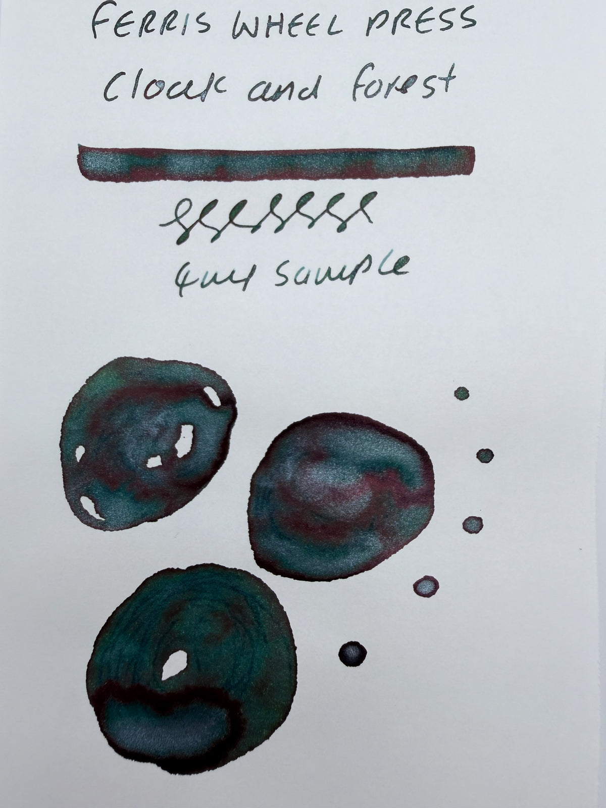 Ferris Wheel Press FerriTales Cloak and Forest - 4ml Fountain Pen Ink Sample