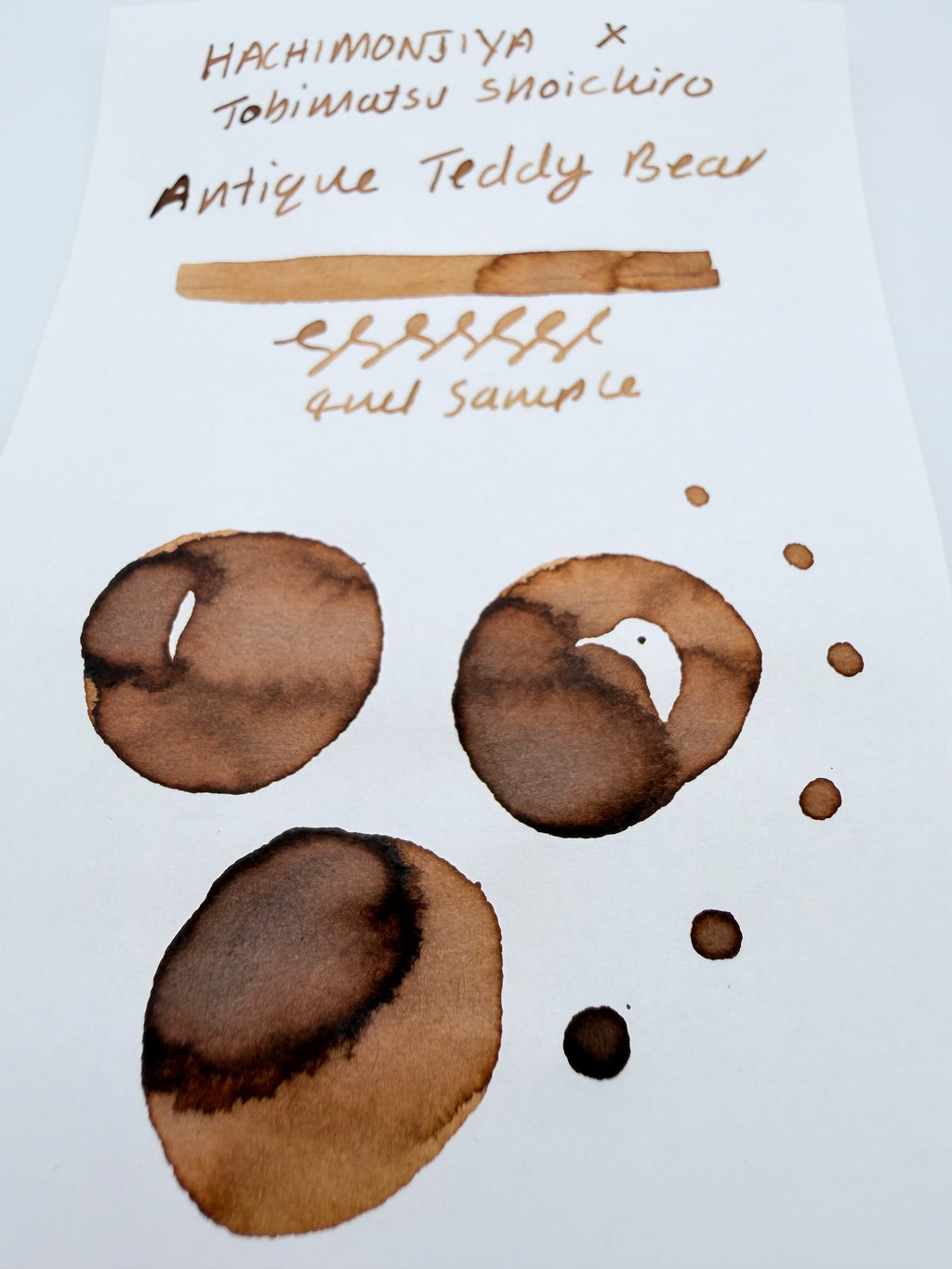 Hachimonjiya x Tobimatsu Shoichiro Antique Teddy Bear - 4ml Fountain Pen Ink Sample