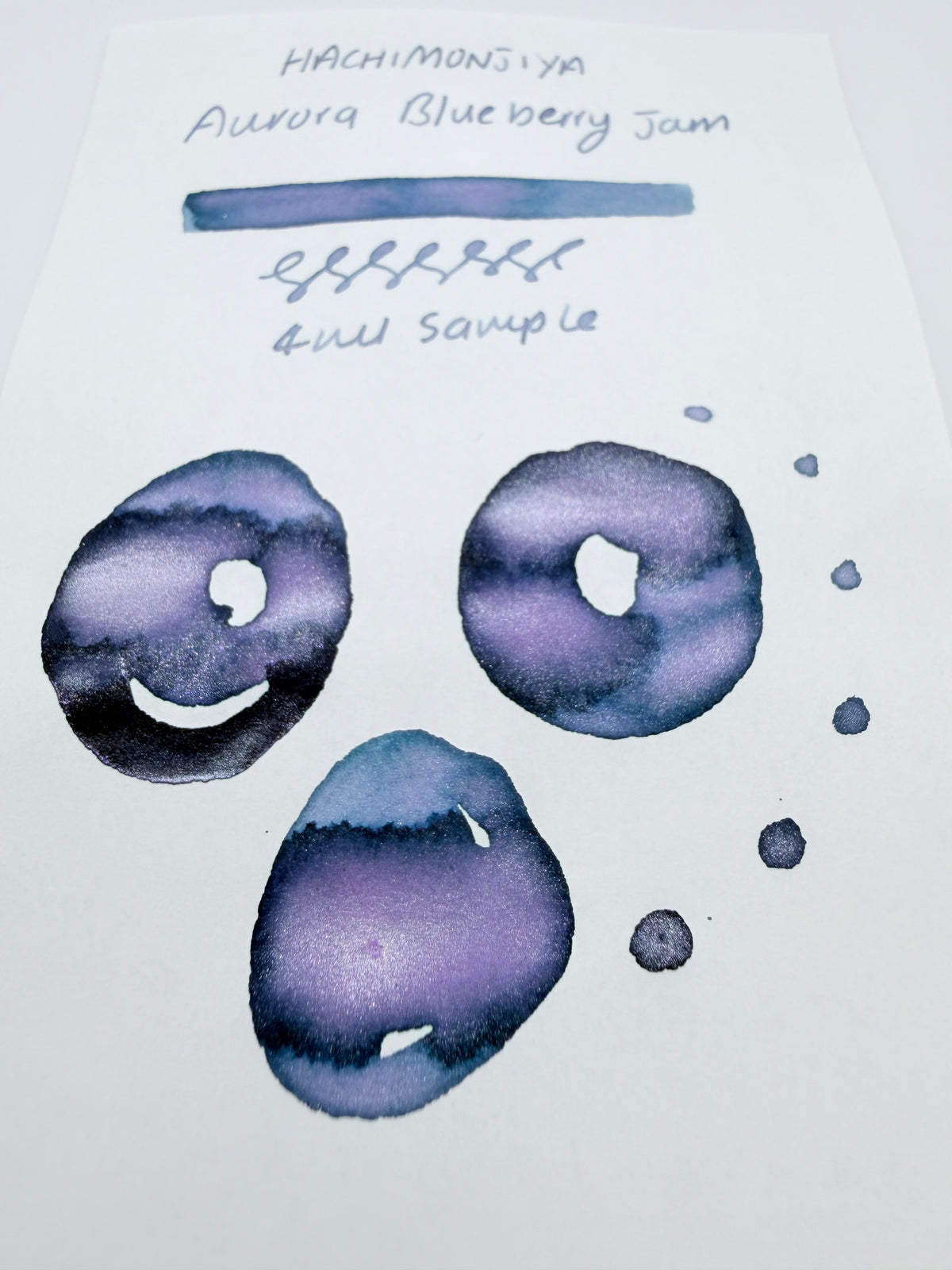 Hachimonjiya Kirameki Jam Series Aurora Blueberry Jam - 4ml Fountain Pen Ink Sample