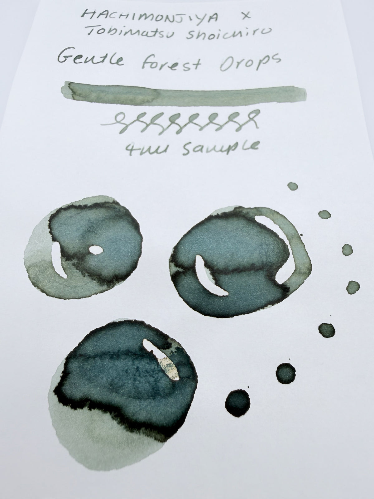 Hachimonjiya x Tobimatsu Shoichiro Gentle Forest Dew - 4ml Fountain Pen Ink Sample