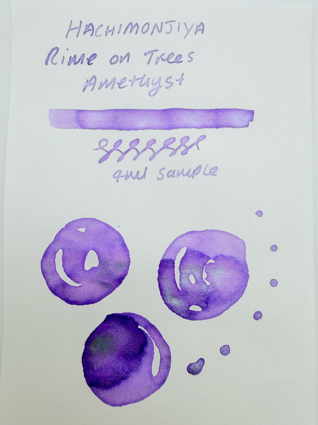 Hachimonjiya Rime on Trees Amethyst 02+ - 4ml Fountain Pen Ink Sample