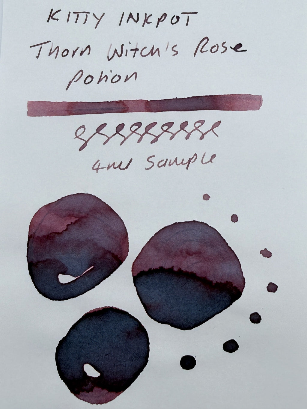 Kitty Inkpot Kitty Island Thorn Witch’s Rose Potion - 4ml Fountain Pen Ink Sample