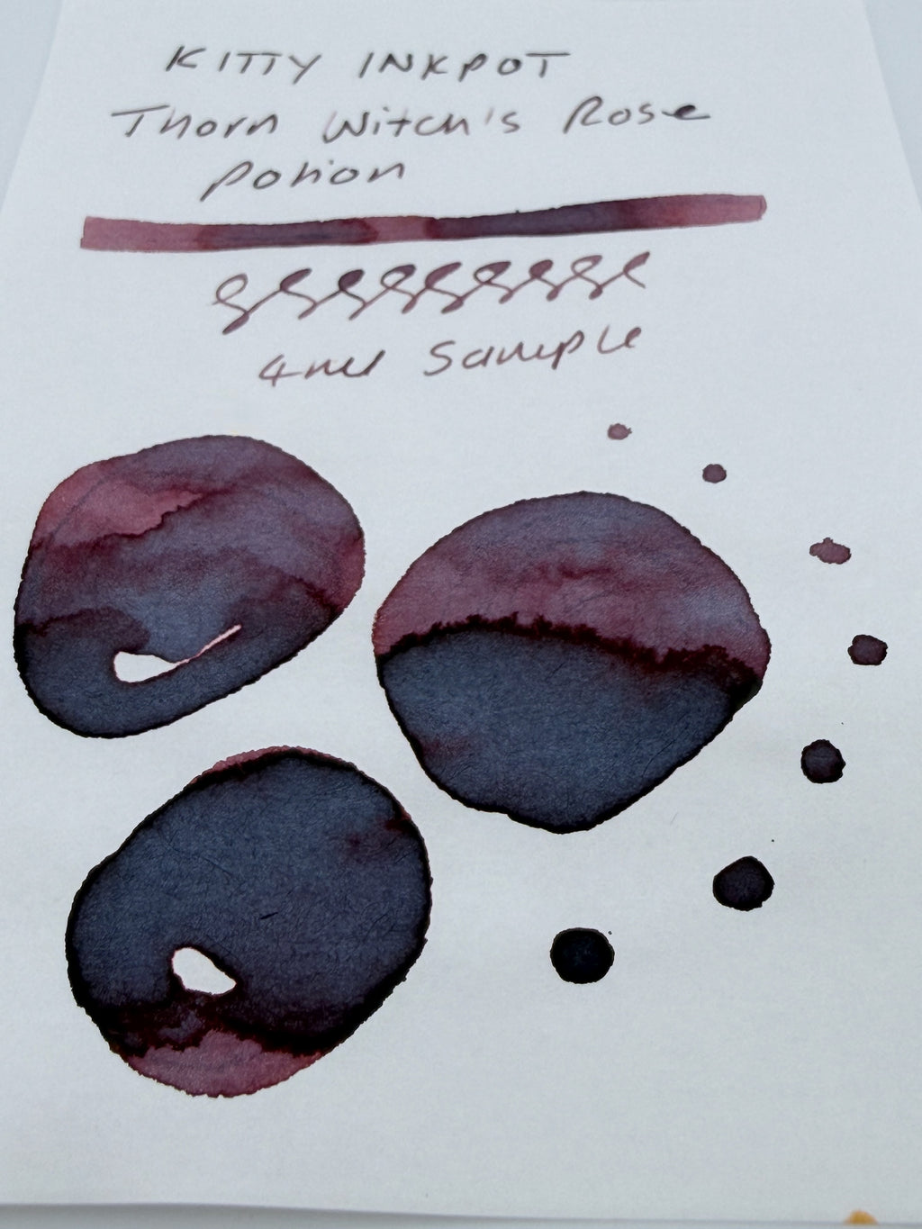 Kitty Inkpot Kitty Island Thorn Witch’s Rose Potion - 4ml Fountain Pen Ink Sample