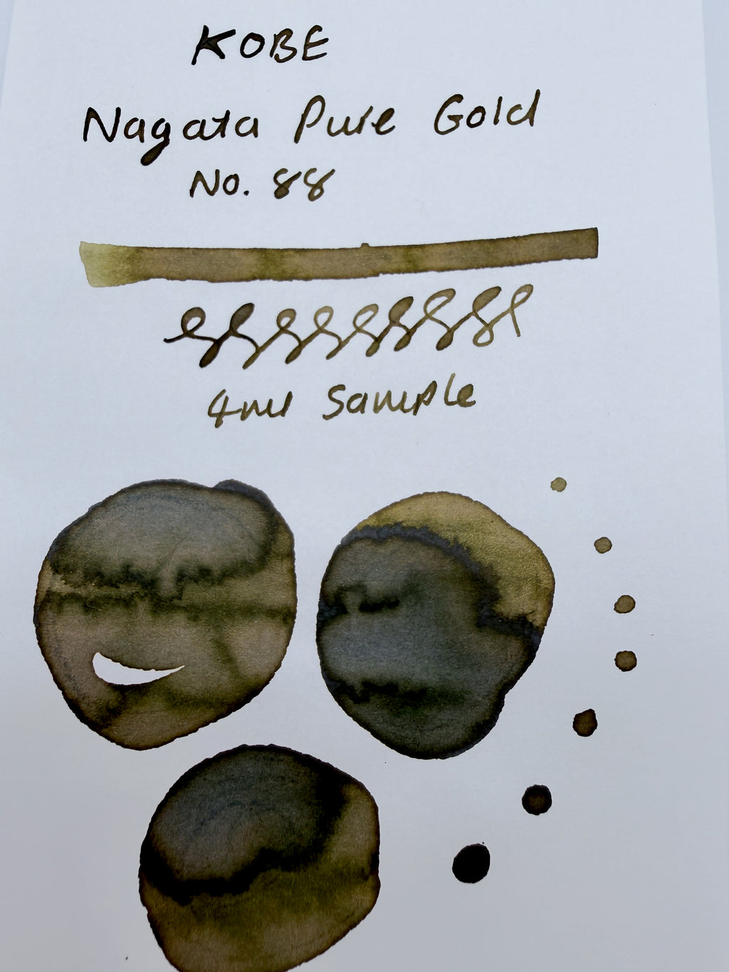 Nagasawa Kobe Ink Monogatari Nagata Pure-gold - 4ml Fountain Pen Ink Sample
