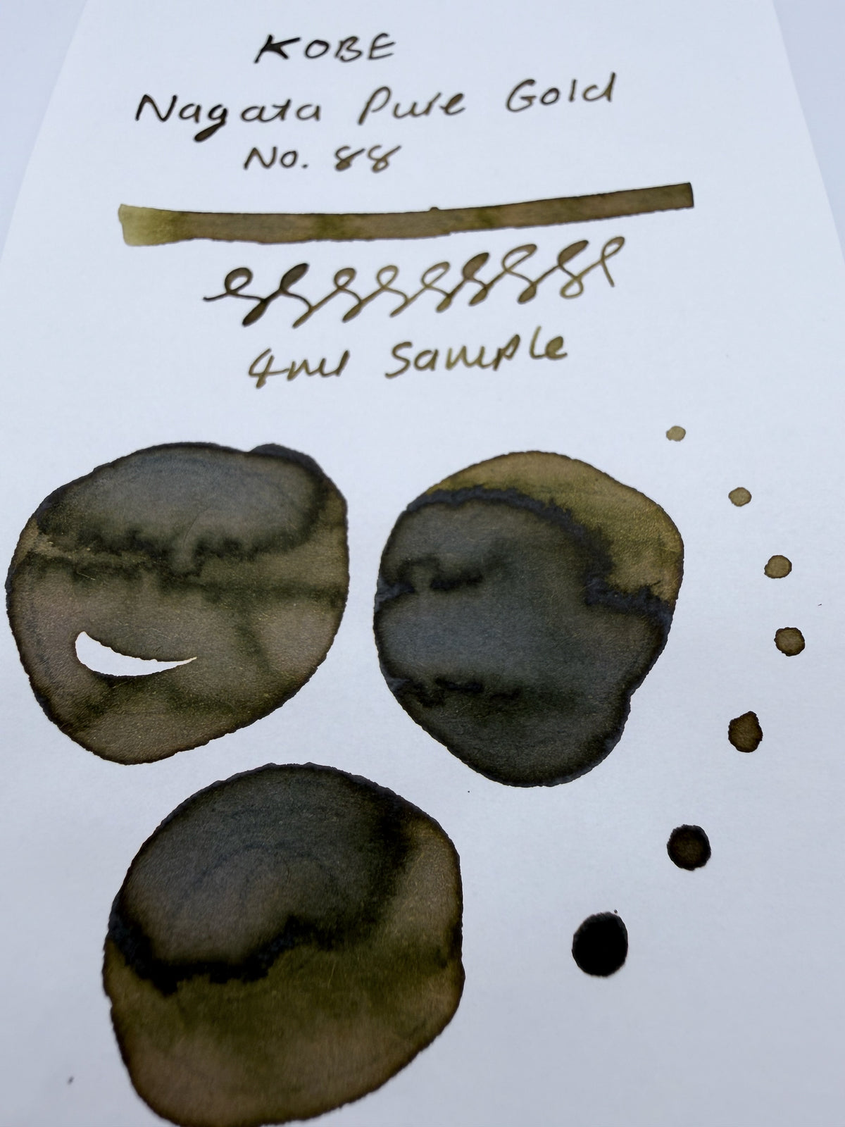 Nagasawa Kobe Ink Monogatari Nagata Pure-gold - 4ml Fountain Pen Ink Sample