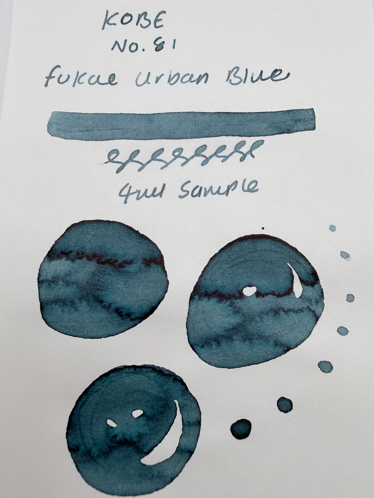Nagasawa Kobe Ink Monogatari Fukae Urban-blue - 4ml Fountain Pen Ink Sample