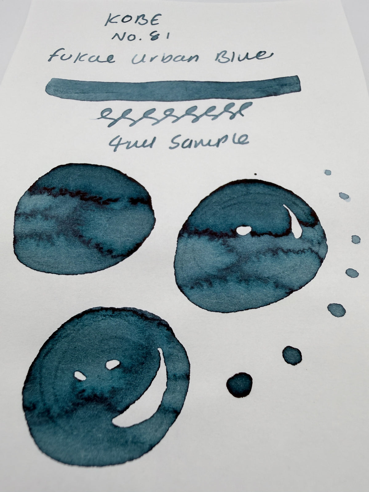 Nagasawa Kobe Ink Monogatari Fukae Urban-blue - 4ml Fountain Pen Ink Sample