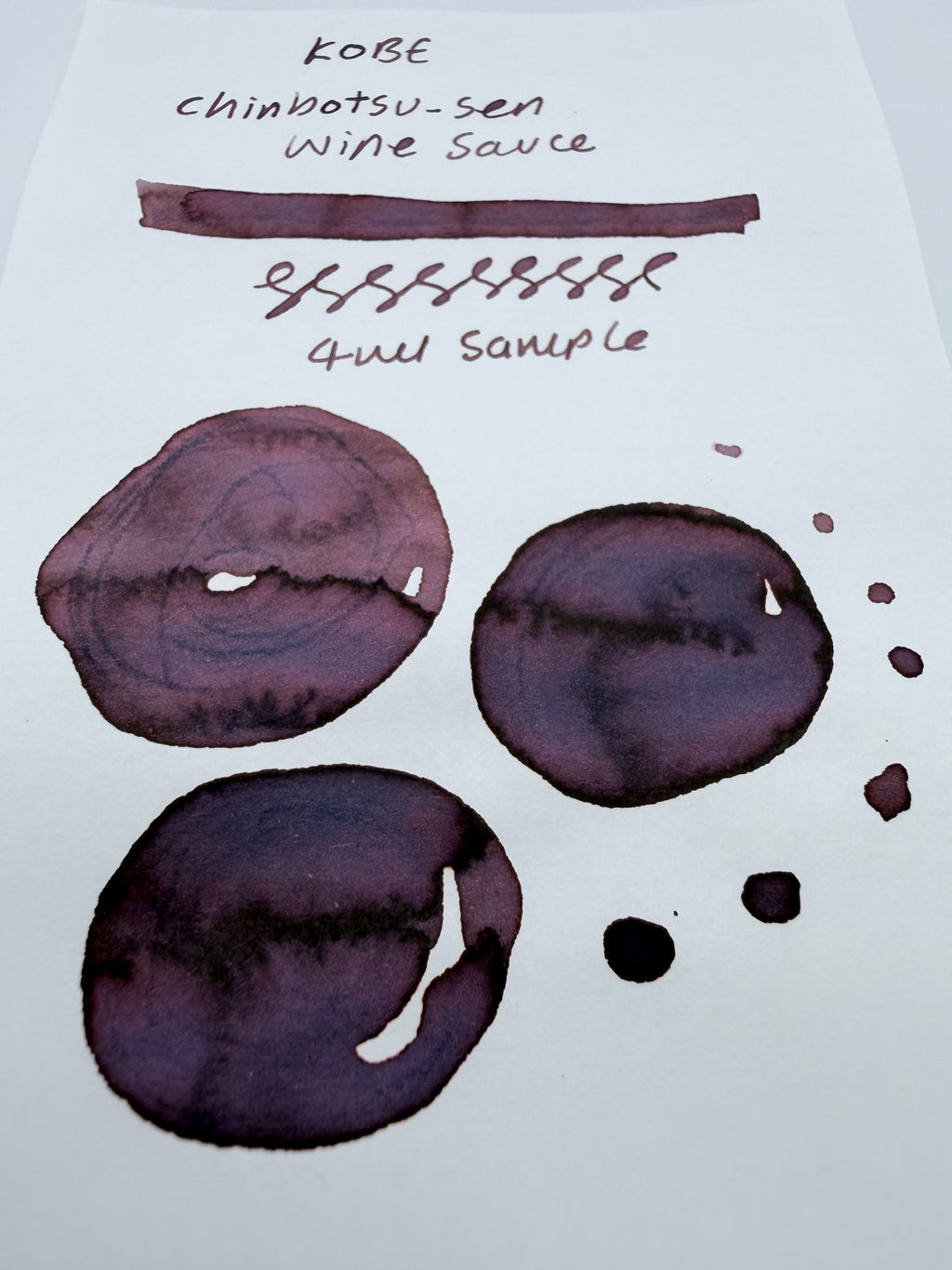 Nagasawa Kobe Ink Monogatari Chinbotsu-sen Wine Sauce - 4ml Fountain Pen Ink Sample
