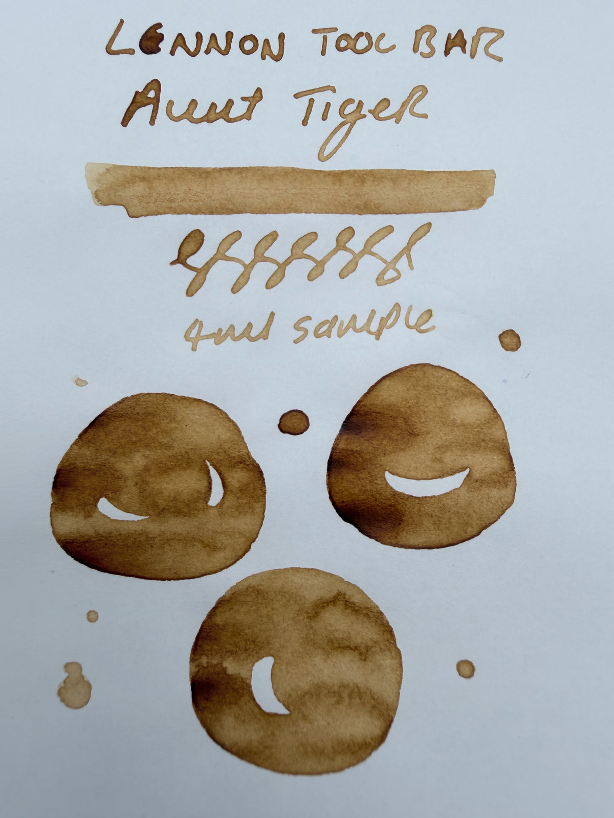 Lennon Tool Bar All Kind of Spirits Vol #1 Aunt Tiger — 4ml Fountain Pen Ink Sample