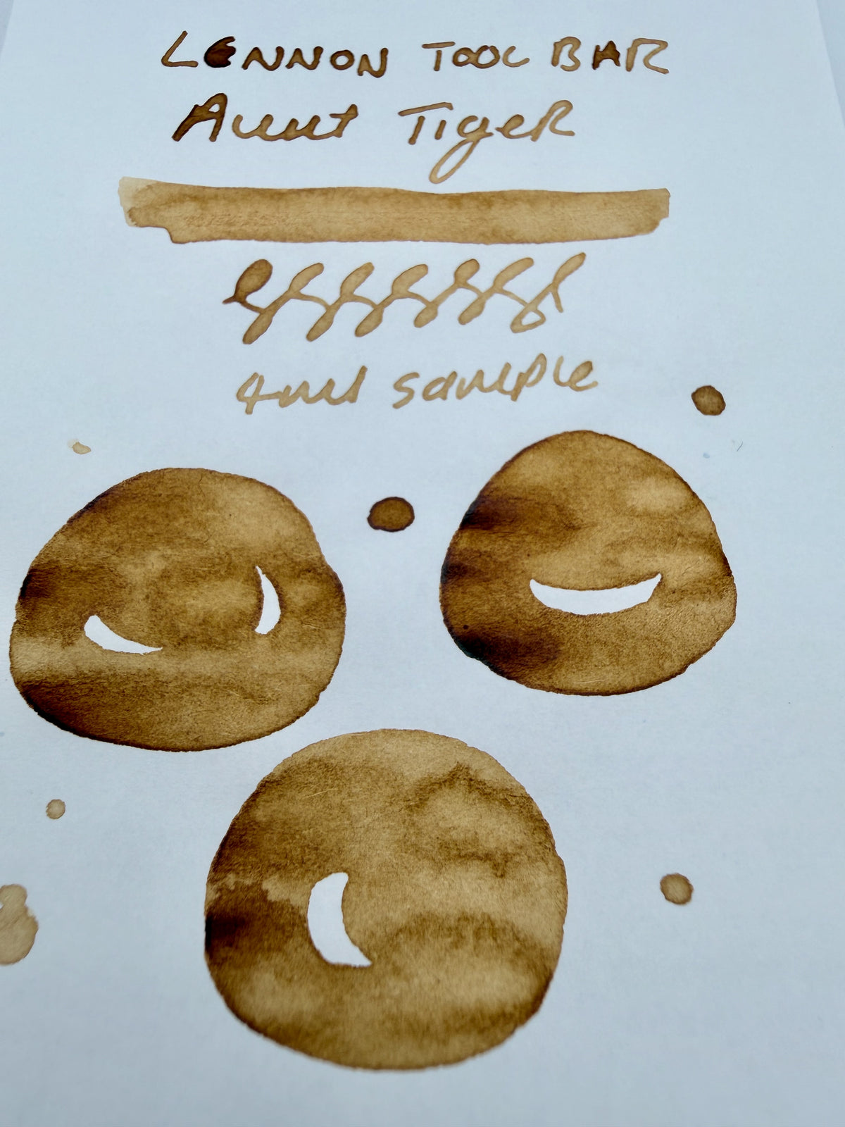 Lennon Tool Bar All Kind of Spirits Vol #1 Aunt Tiger — 4ml Fountain Pen Ink Sample