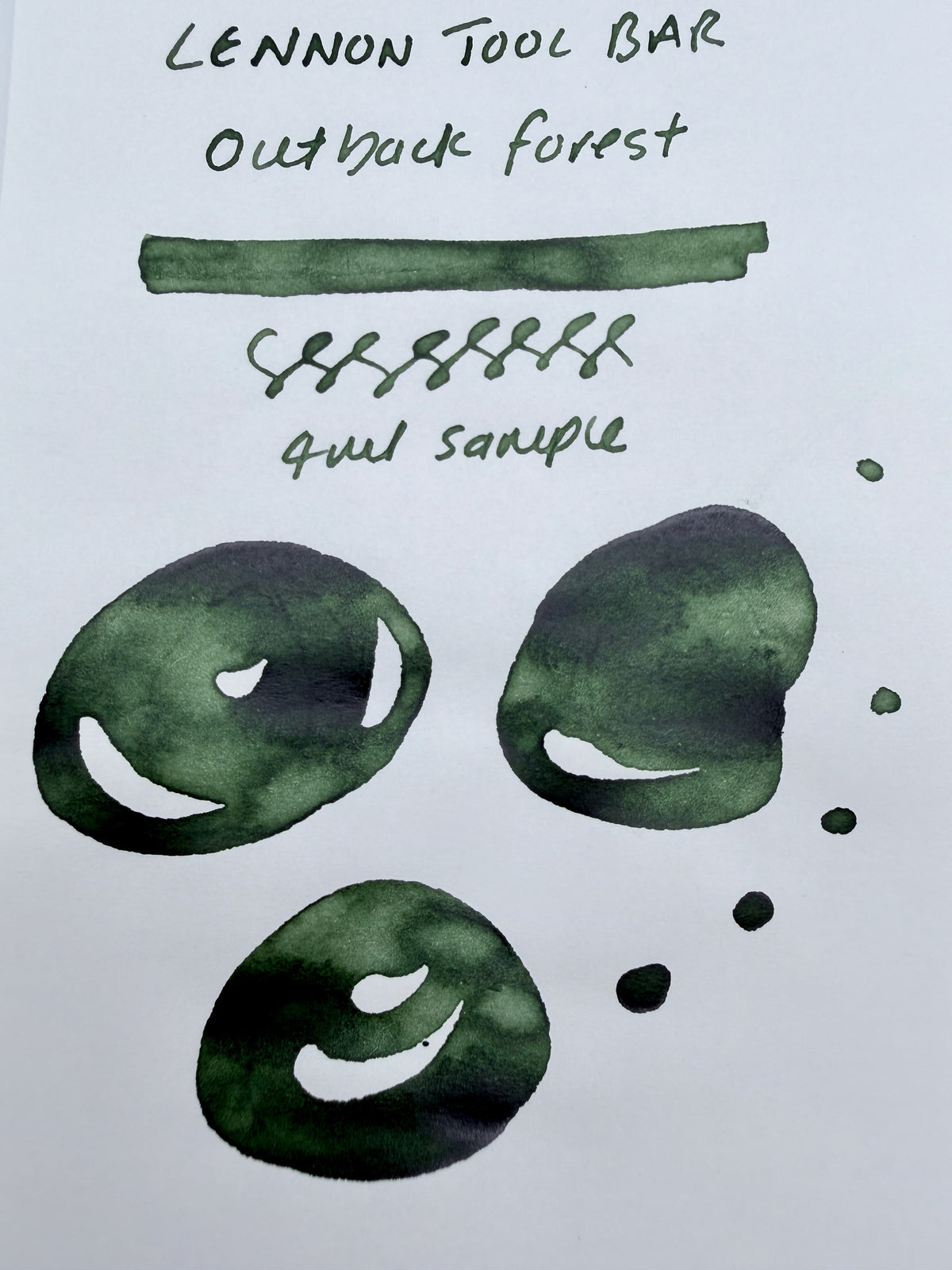 Lennon Tool Bar Let's gon a trip Vol #1 Outback Forest — 4ml Fountain Pen Ink Sample