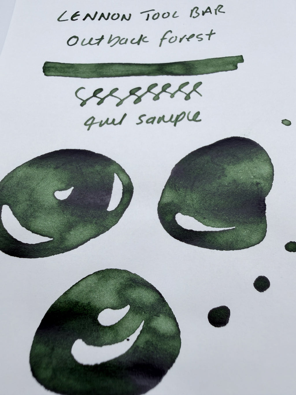 Lennon Tool Bar Let's gon a trip Vol #1 Outback Forest — 4ml Fountain Pen Ink Sample