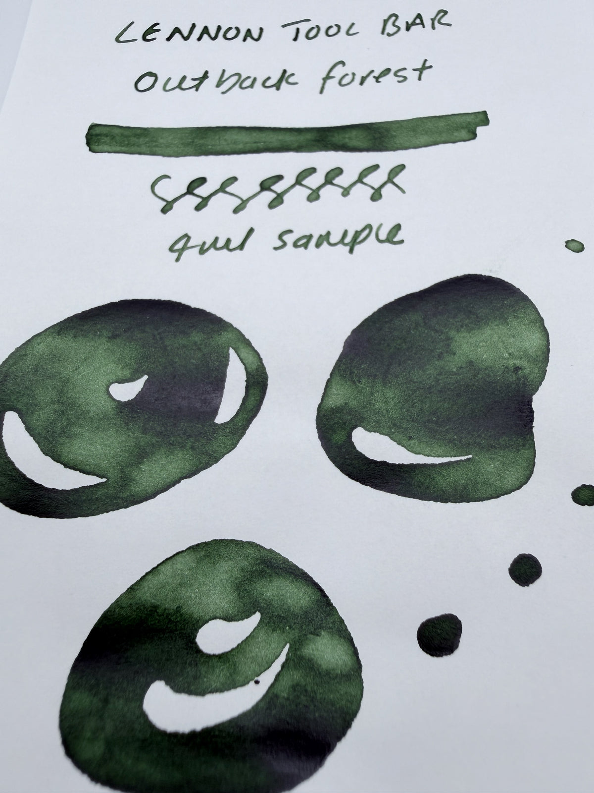 Lennon Tool Bar Let's gon a trip Vol #1 Outback Forest — 4ml Fountain Pen Ink Sample