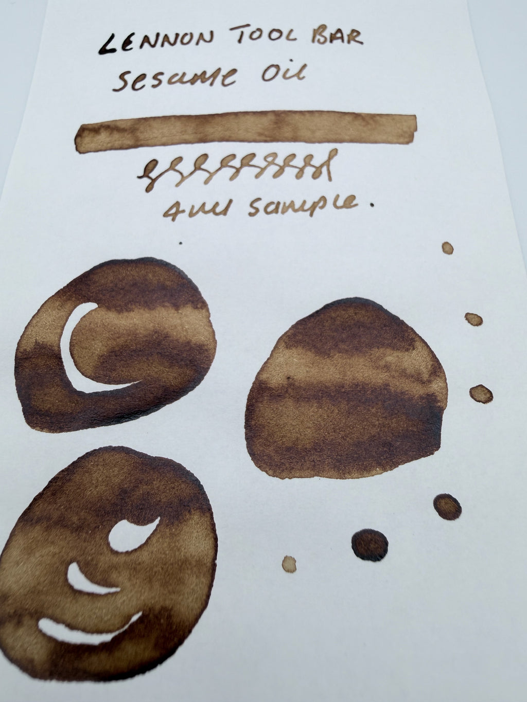 Lennon Tool Bar Winter Tonics Sesame Oil - 4ml Fountain Pen Ink Sample