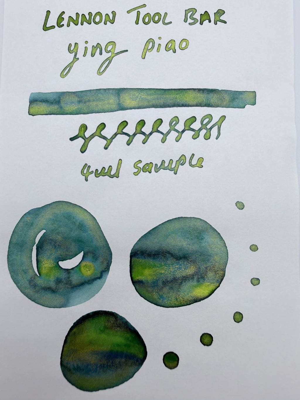 Lennon Tool Bar The Poetry of Light Ying Piao - 4ml Fountain Pen Ink Sample
