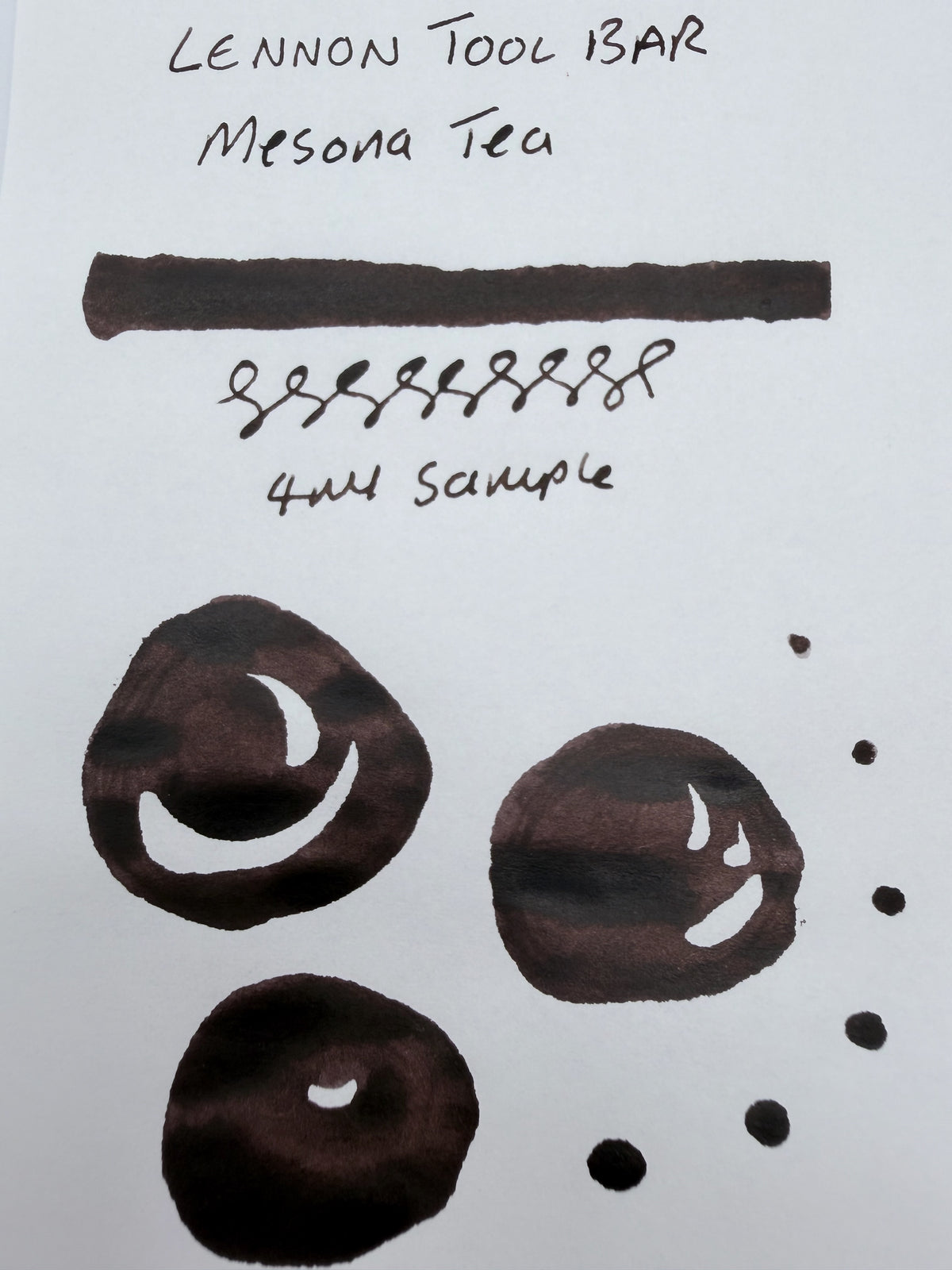Lennon Tool Bar Taiwan Tea #2 Mesona Tea — 4ml Fountain Pen Ink Sample