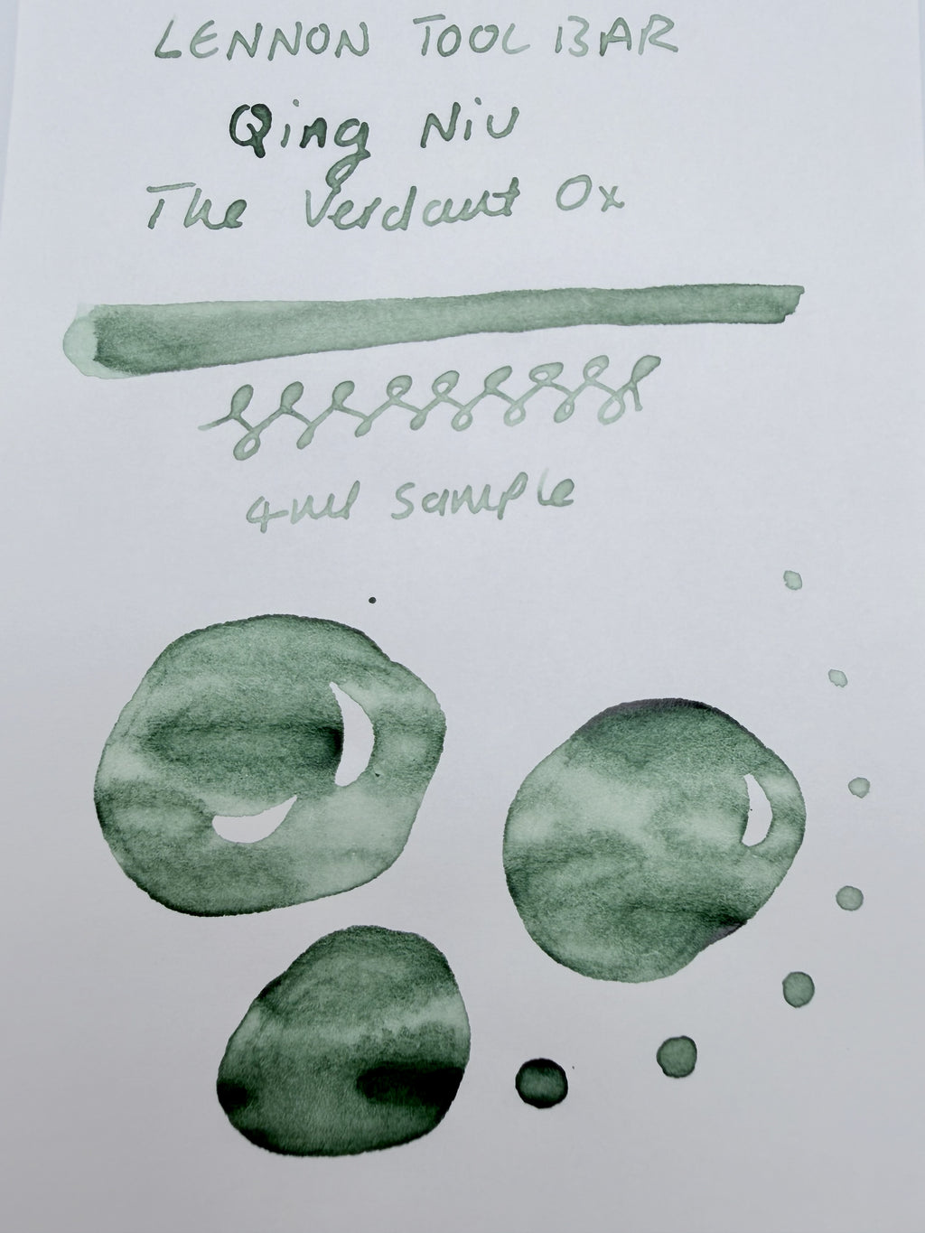 Lennon Tool Bar Guardian Beasts Vol #2 The Verdant Ox — 4ml Fountain Pen Ink Sample