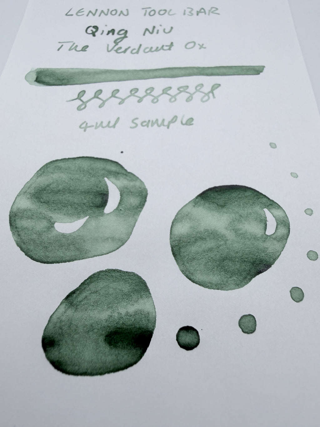 Lennon Tool Bar Guardian Beasts Vol #2 The Verdant Ox — 4ml Fountain Pen Ink Sample