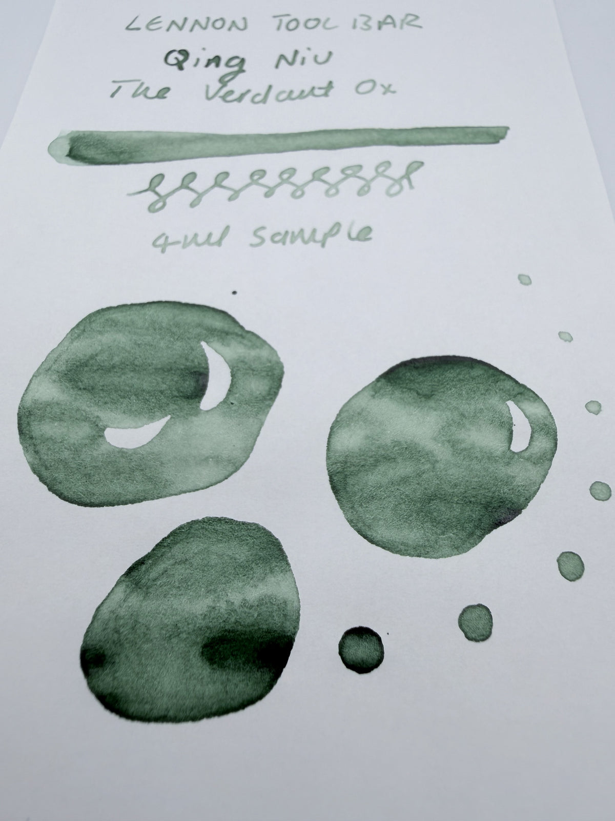 Lennon Tool Bar Guardian Beasts Vol #2 The Verdant Ox — 4ml Fountain Pen Ink Sample