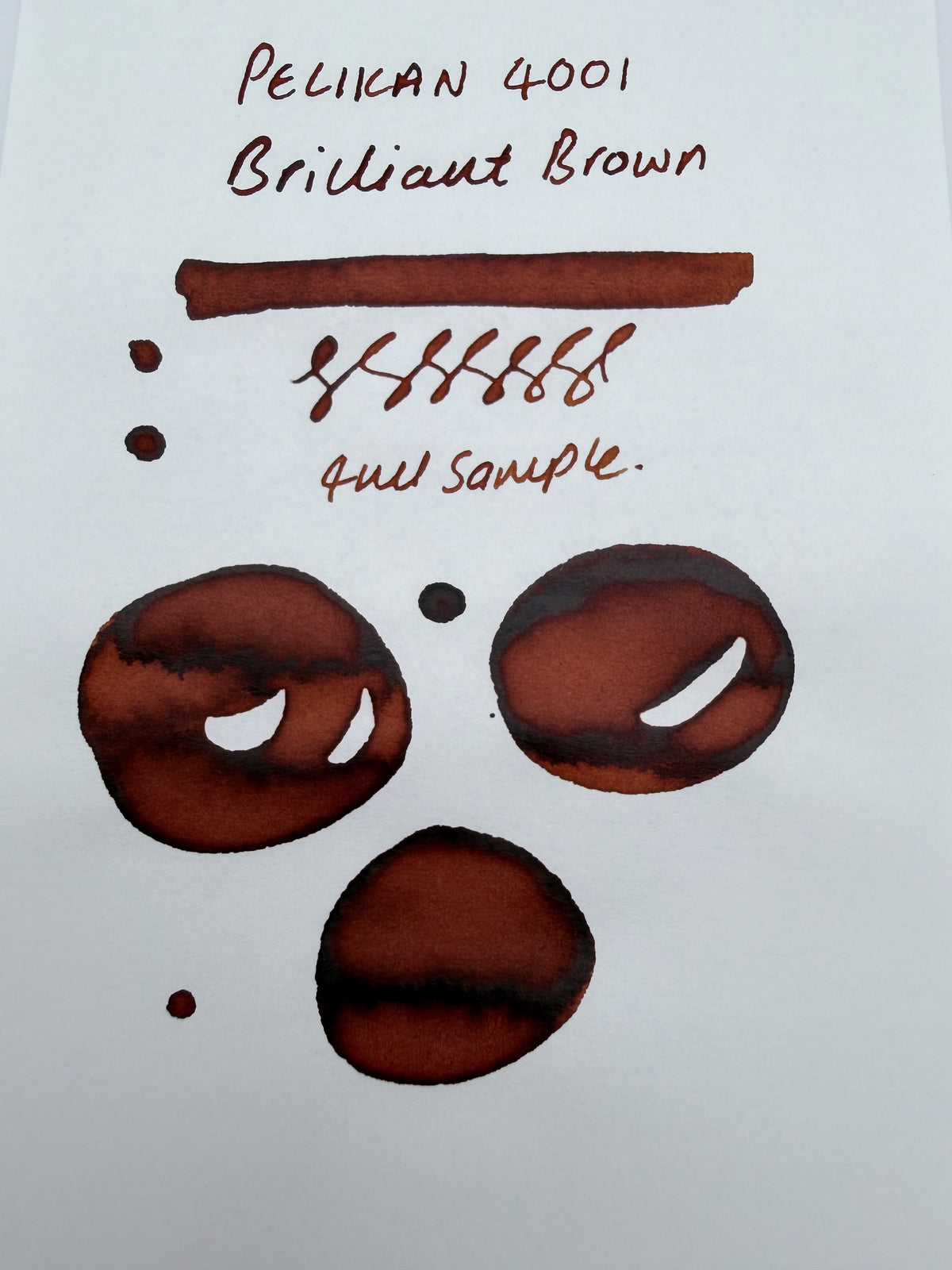 Pelikan 4001 Brilliant Brown — 4ml Fountain Pen Ink Sample