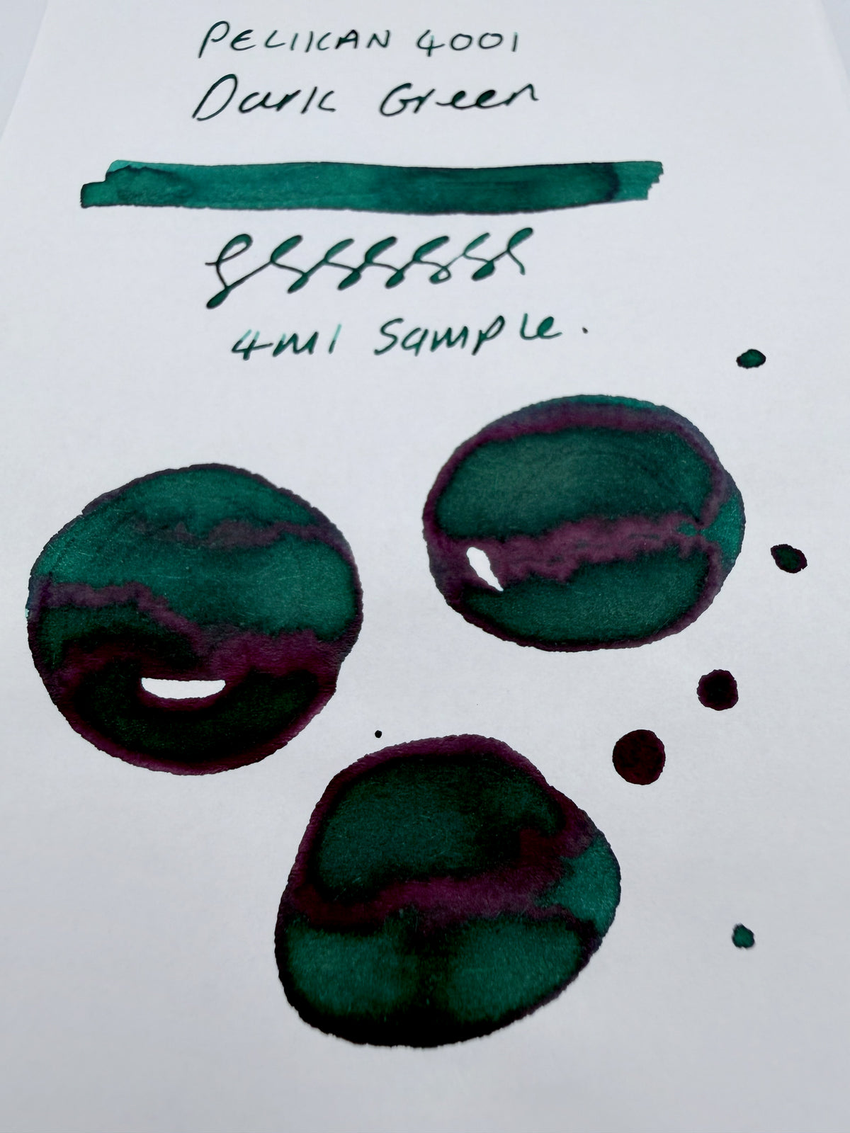 Pelikan 4001 Dark Green — 4ml Fountain Pen Ink Sample