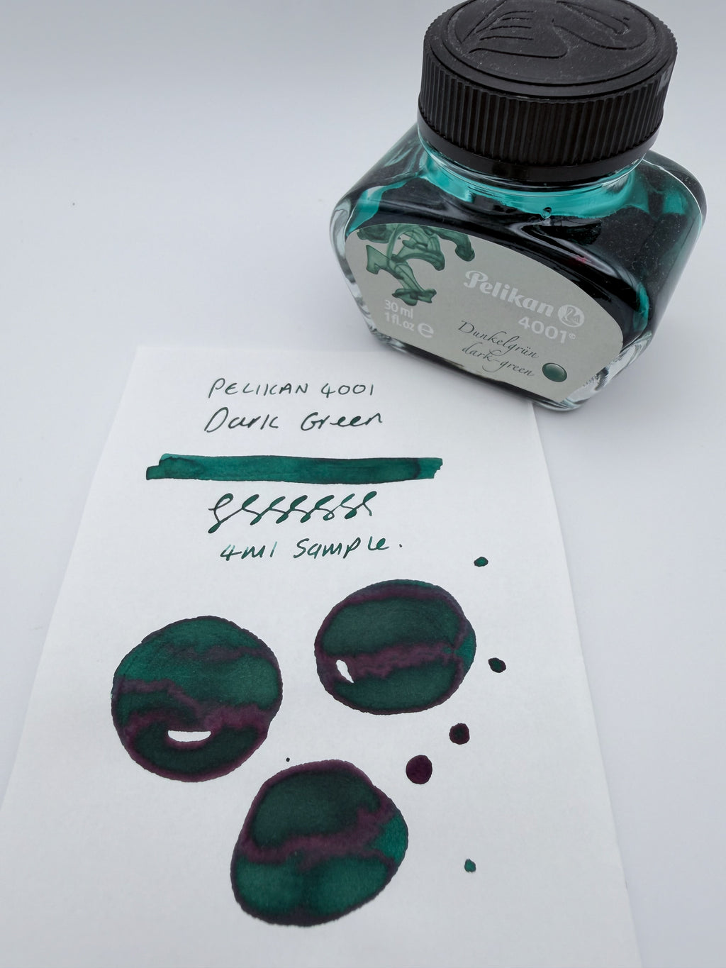 Pelikan 4001 Dark Green — 4ml Fountain Pen Ink Sample