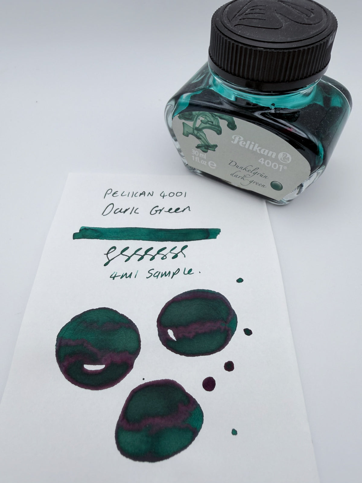 Pelikan 4001 Dark Green — 4ml Fountain Pen Ink Sample