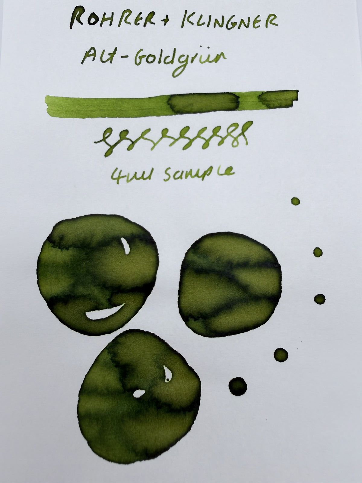 Rohrer & Klingner Alt-Goldgrün - 4ml Fountain Pen Ink Sample