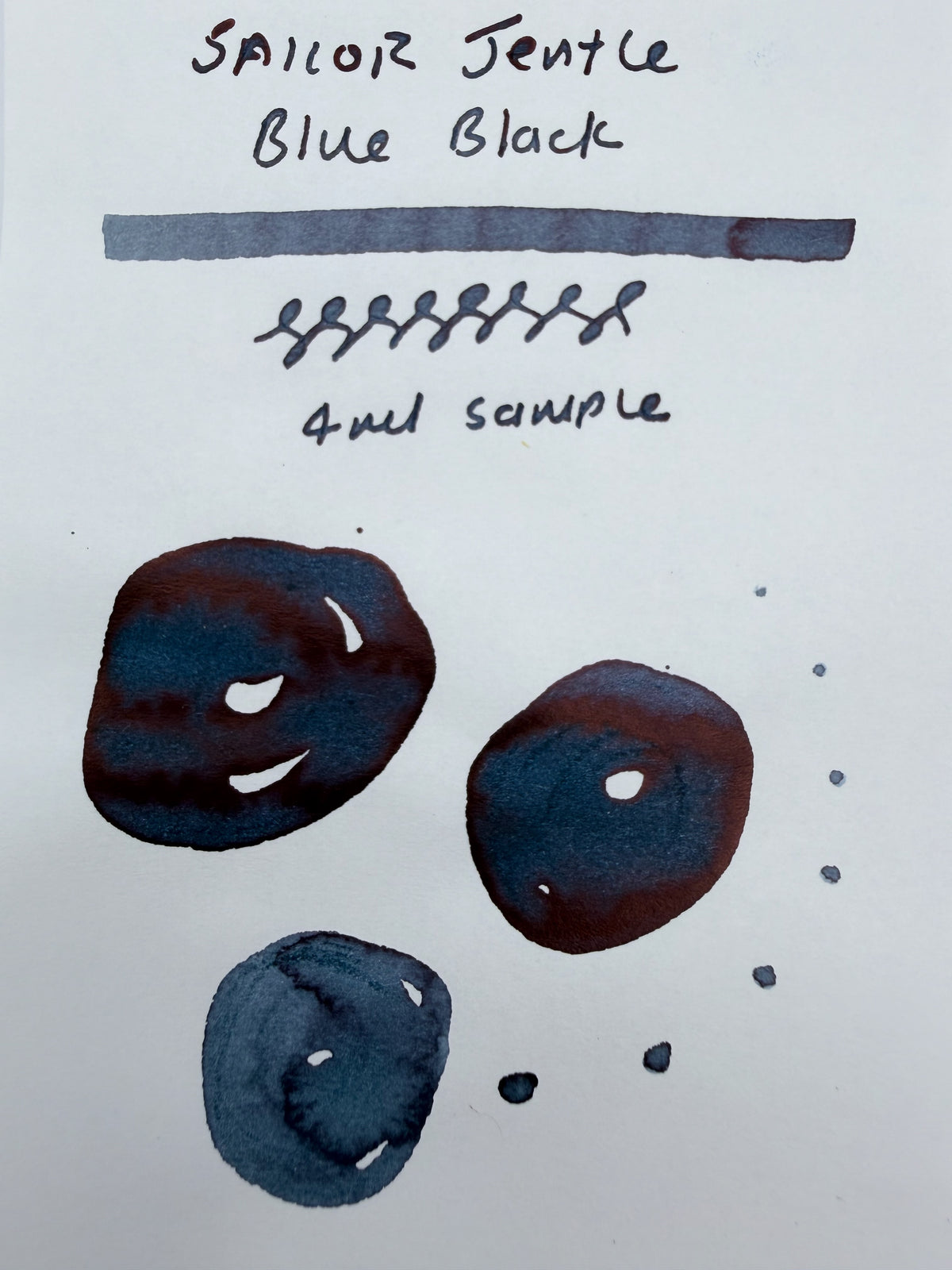 Sailor Jentle Blue Black - 4ml Fountain Pen Ink Sample