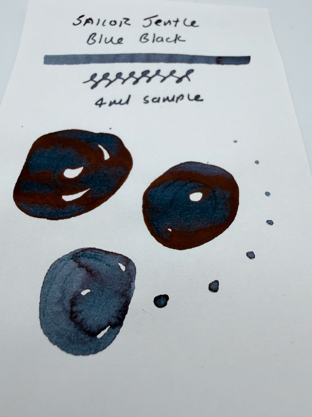 Sailor Jentle Blue Black - 4ml Fountain Pen Ink Sample