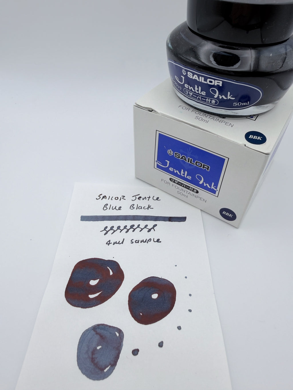 Sailor Jentle Blue Black - 4ml Fountain Pen Ink Sample