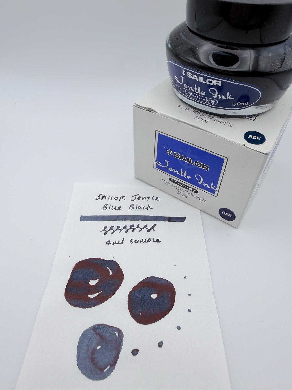 Sailor Jentle Blue Black - 4ml Fountain Pen Ink Sample
