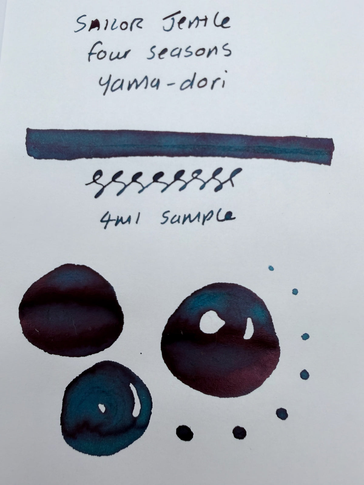 Sailor Jentle Four Seasons Yama-dori - 4ml Fountain Pen Inks Sample