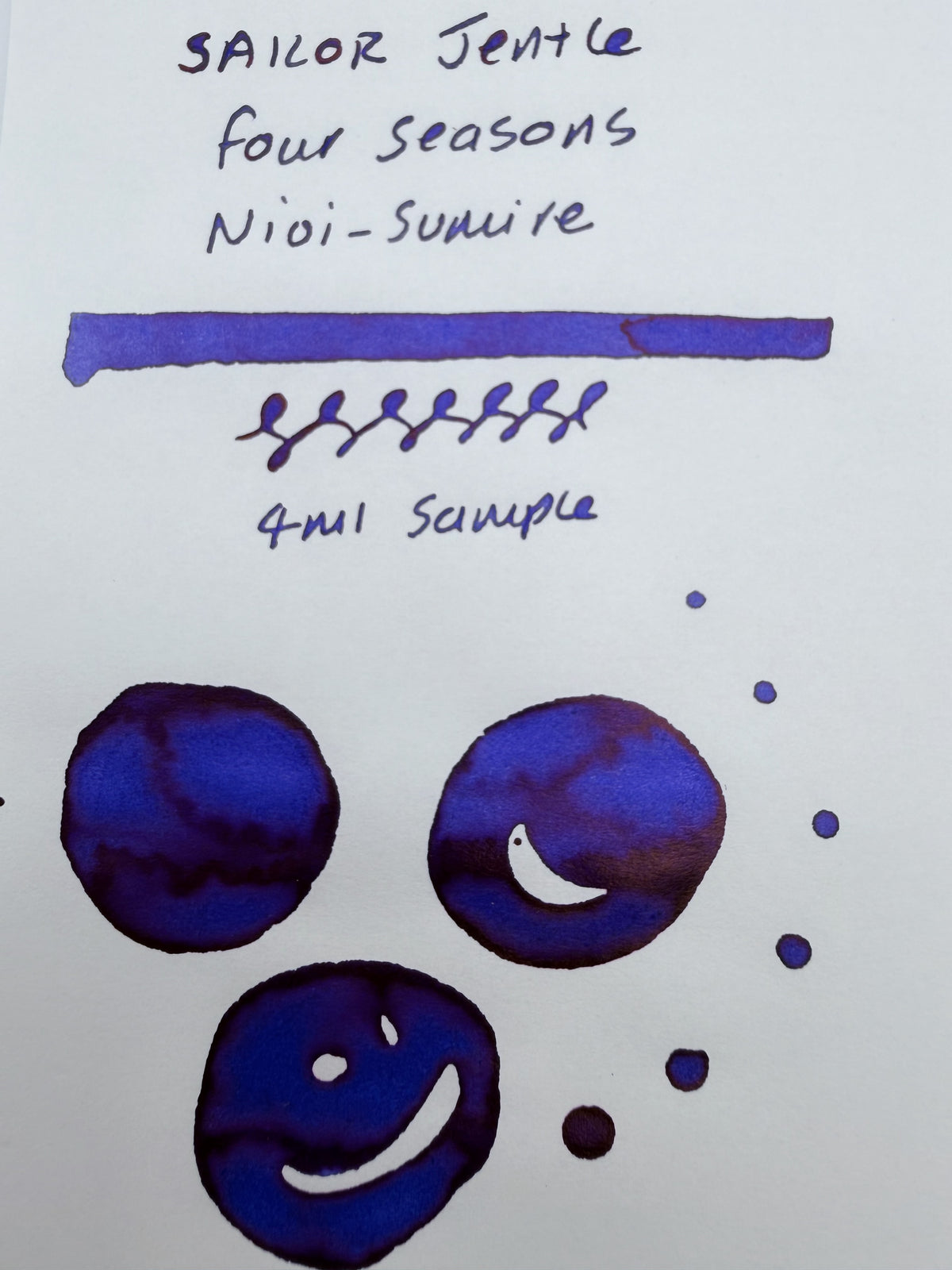 Sailor Jentle Four Seasons Nioi-Sumire - 4ml Fountain Pen Ink Sample