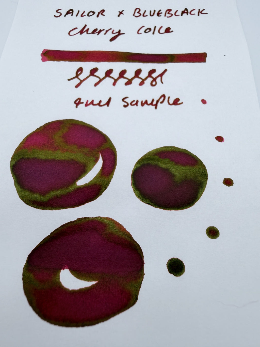 Sailor x BlueBlack Cherry Coke - 4ml Fountain Pen Ink Sample