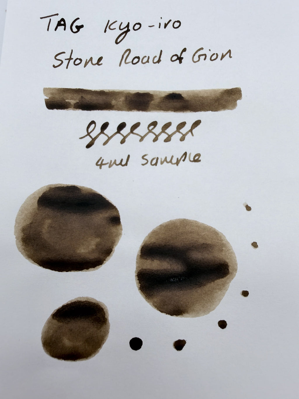 TAG Stationery kyo-iro Stone Road of Gion — 4ml Fountain Pen Ink Sample