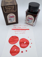 Tono & Lims x nocco. Mushroom Image Ink Benitengutake Shimmer - 4ml Fountain Pen Ink Sample